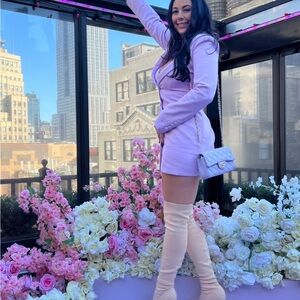 Fashion nova lavender blazer dress